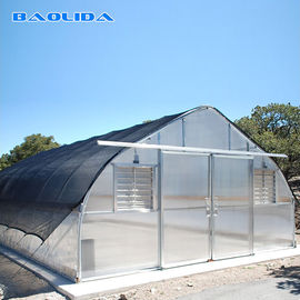 El invernadero de acero galvanizado de la película plástica de la inmersión caliente crece el tamaño de la tienda modificado para requisitos particulares