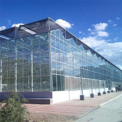 Palmo multi del invernadero de cristal solar fotovoltaico de Venlo del marco de acero de la galvanización de la inmersión caliente