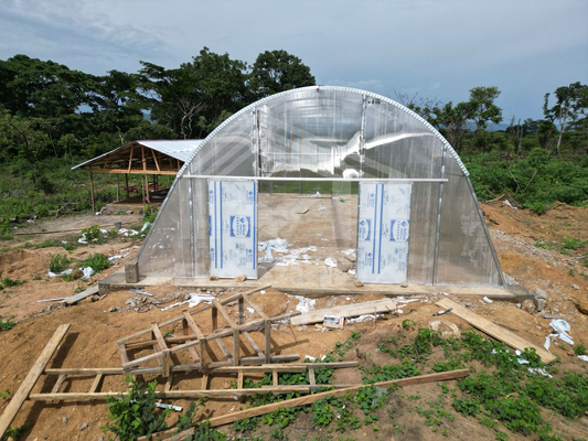 Acero galvanizado caliente marco de policarbonato secador solar invernadero con estructura estable dentro del sistema de sombreado exterior