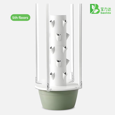 Agricultura vertical Iluminación de cultivo LED Torre hidropónica 30L 5 capas Cultivo hidropónico de cultivo