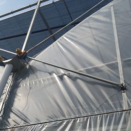 Invernadero multi claro galvanizado del palmo del sistema de ventilación de la película del marco de acero PE
