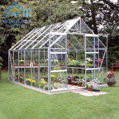 Tienda clasificada pinta hortícola de cristal del invernadero de la hoja para el jardín de flores