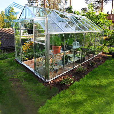 Tienda clasificada pinta hortícola de cristal del invernadero de la hoja para el jardín de flores